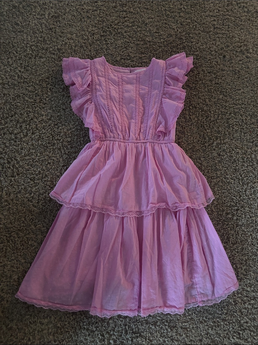 Worn Once Japna Lavender Ruffle Tiered Dress